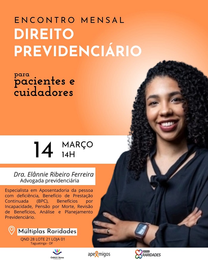 Encontro mensal vai debater sobre o Direito Previdenciário com a Dra. Elânnie Ribeiro dia 14/03